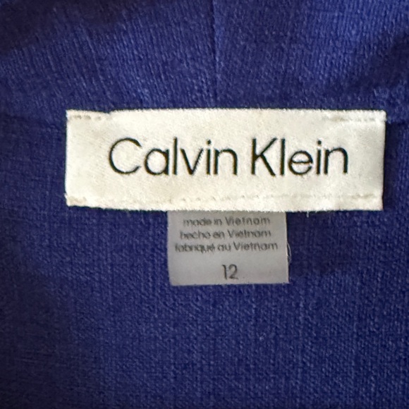 Calvin Klein Royal Blue A line midi dress with pockets - Picture 2 of 2